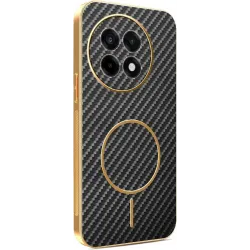 Phonesta Luxury Carbon Fiber Back Cover hoesje met MagSafe voor OnePlus 13R - Zwart