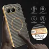 Phonesta Luxury Carbon Fiber Back Cover hoesje met MagSafe voor OnePlus Nord 4 - Bruin 6