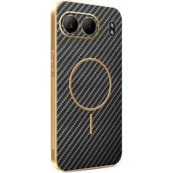 Phonesta Luxury Carbon Fiber Back Cover hoesje met MagSafe voor OnePlus Nord 4 - Zwart