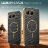 Phonesta Luxury Carbon Fiber Back Cover hoesje met MagSafe voor OnePlus Nord 4 - Zwart 4