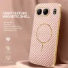 Phonesta Luxury Carbon Fiber Back Cover hoesje met MagSafe voor OnePlus Nord 4 - Roze 2