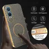 Phonesta Luxury Carbon Fiber Back Cover hoesje met MagSafe voor OnePlus Nord CE 4 Lite - Bruin 6