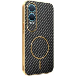 Phonesta Luxury Carbon Fiber Back Cover hoesje met MagSafe voor OnePlus Nord CE 4 Lite - Zwart