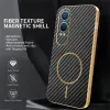 Phonesta Luxury Carbon Fiber Back Cover hoesje met MagSafe voor OnePlus Nord CE 4 Lite - Zwart 2