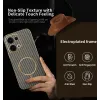 Phonesta Luxury Carbon Fiber Back Cover hoesje met MagSafe voor Oppo Reno13 - Bruin 2