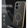 Phonesta Luxury Carbon Fiber Back Cover hoesje met MagSafe voor Oppo Reno13 F 4G/5G / Reno13 FS 5G - Zwart 1