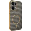 Phonesta Luxury Carbon Fiber Back Cover hoesje met MagSafe voor Oppo Reno13 Pro - Bruin 0
