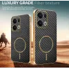 Phonesta Luxury Carbon Fiber Back Cover hoesje met MagSafe voor Oppo Reno13 Pro - Zwart 3