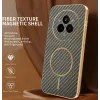 Phonesta Luxury Carbon Fiber Back Cover hoesje met MagSafe voor Realme 14 Pro - Bruin 1