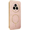 Phonesta Luxury Carbon Fiber Back Cover hoesje met MagSafe voor Realme 14 Pro - Roze 0