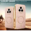 Phonesta Luxury Carbon Fiber Back Cover hoesje met MagSafe voor Realme 14 Pro Plus - Roze 3