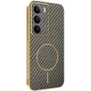 Phonesta Luxury Carbon Fiber Back Cover hoesje met MagSafe voor Realme 14x / C75 - Bruin 0
