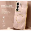 Phonesta Luxury Carbon Fiber Back Cover hoesje met MagSafe voor Realme 14x / C75 - Roze 1