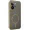 Phonesta Luxury Carbon Fiber Back Cover hoesje met MagSafe voor Realme GT 7 Pro - Bruin
