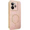 Phonesta Luxury Carbon Fiber Back Cover hoesje met MagSafe voor Realme GT 7 Pro - Roze