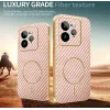 Phonesta Luxury Carbon Fiber Back Cover hoesje met MagSafe voor Realme GT 7 Pro - Roze 3