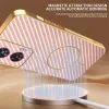 Phonesta Luxury Carbon Fiber Back Cover hoesje met MagSafe voor Motorola Edge 50 Fusion - Roze 1