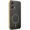 Phonesta Luxury Carbon Fiber Back Cover hoesje met MagSafe voor Motorola Edge 50 Fusion - Zwart 0