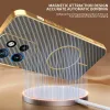 Phonesta Luxury Carbon Fiber Back Cover hoesje met MagSafe voor Motorola Edge 60 Neo/Edge 50 Neo / ThinkPhone 25 - Bruin 2