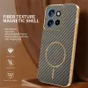 Phonesta Luxury Carbon Fiber Back Cover hoesje met MagSafe voor Motorola Edge 60 Neo/Edge 50 Neo / ThinkPhone 25 - Bruin 3
