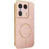 Phonesta Luxury Carbon Fiber Back Cover hoesje met MagSafe voor Motorola Edge 50 Ultra - Roze 0