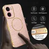 Phonesta Luxury Carbon Fiber Back Cover hoesje met MagSafe voor Motorola Moto G05 / Moto E15 - Roze 6