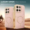 Phonesta Luxury Carbon Fiber Back Cover hoesje met MagSafe voor Motorola Moto G17/G17 Power/G15/G15 Power - Roze 5