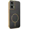 Phonesta Luxury Carbon Fiber Back Cover hoesje met MagSafe voor Motorola Moto G35 - Zwart 0