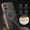 Phonesta Luxury Carbon Fiber Back Cover hoesje met MagSafe voor Motorola Moto G55 - Zwart 6