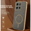Phonesta Luxury Carbon Fiber Back Cover hoesje met MagSafe voor Motorola Moto G75 - Bruin 1