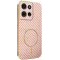 Phonesta Luxury Carbon Fiber Back Cover hoesje met MagSafe voor Motorola Moto G75 - Roze