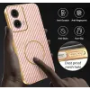 Phonesta Luxury Carbon Fiber Back Cover hoesje met MagSafe voor Motorola Moto G85 - Roze 7