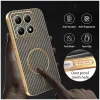 Phonesta Luxury Carbon Fiber Back Cover hoesje met MagSafe voor Xiaomi 14T - Bruin 5