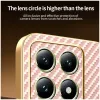 Phonesta Luxury Carbon Fiber Back Cover hoesje met MagSafe voor Xiaomi 14T - Roze 7