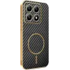 Phonesta Luxury Carbon Fiber Back Cover hoesje met MagSafe voor Xiaomi 14T - Zwart 0
