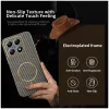 Phonesta Luxury Carbon Fiber Back Cover hoesje met MagSafe voor Xiaomi 14T Pro - Bruin 2