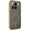 Phonesta Luxury Carbon Fiber Back Cover hoesje met MagSafe voor Xiaomi 15 - Bruin 0
