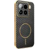 Phonesta Luxury Carbon Fiber Back Cover hoesje met MagSafe voor Xiaomi 15 - Zwart 0