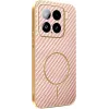 Phonesta Luxury Carbon Fiber Back Cover hoesje met MagSafe voor Xiaomi 15 - Roze 0