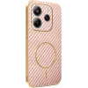 Phonesta Luxury Carbon Fiber Back Cover hoesje met MagSafe voor Xiaomi Redmi Note 14 5G - Roze 0