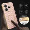 Phonesta Luxury Carbon Fiber Back Cover hoesje met MagSafe voor Xiaomi Redmi Note 14 5G - Roze 6