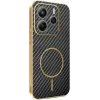 Phonesta Luxury Carbon Fiber Back Cover hoesje met MagSafe voor Xiaomi Redmi Note 14 5G - Zwart 0
