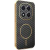 Phonesta Luxury Carbon Fiber Back Cover hoesje met MagSafe voor Xiaomi Redmi Note 14 Pro 5G / Xiaomi Poco X7 - Zwart 0