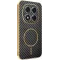 Phonesta Luxury Carbon Fiber Back Cover hoesje met MagSafe voor Xiaomi Redmi Note 14 Pro 5G / Xiaomi Poco X7 - Zwart