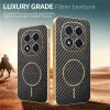 Phonesta Luxury Carbon Fiber Back Cover hoesje met MagSafe voor Xiaomi Redmi Note 14 Pro 5G / Xiaomi Poco X7 - Zwart 4