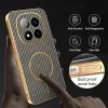 Phonesta Luxury Carbon Fiber Back Cover hoesje met MagSafe voor Xiaomi Redmi Note 14 Pro Plus - Bruin 6