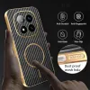 Phonesta Luxury Carbon Fiber Back Cover hoesje met MagSafe voor Xiaomi Redmi Note 14 Pro Plus - Zwart 6
