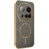 Phonesta Luxury Carbon Fiber Back Cover hoesje met MagSafe voor Xiaomi 15 Ultra - Bruin 0
