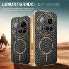 Phonesta Luxury Carbon Fiber Back Cover hoesje met MagSafe voor Xiaomi 15 Ultra - Zwart 4