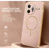 Phonesta Luxury Carbon Fiber Back Cover hoesje met MagSafe voor Xiaomi Poco F7 Ultra - Roze 1